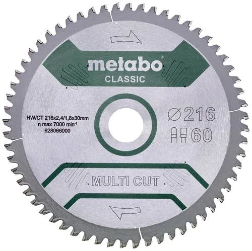 Metabo 628066000 Kreissägeblatt 216 mm