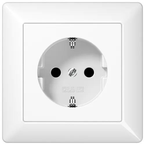 Jung 1fach Einsatz Schutzkontakt-Steckdose Alpinweiß AS1520KIWW