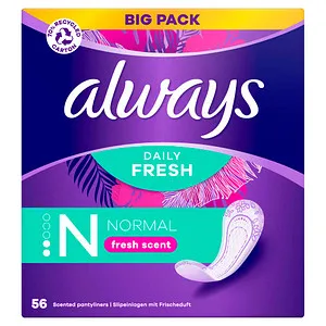 always Slipeinlagen Daily Fresh Normal für Slip, 56 St. von Always