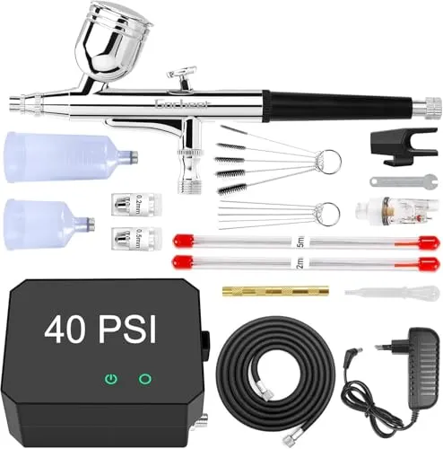 Powate Upgrade Airbrush Set mit Kompressor