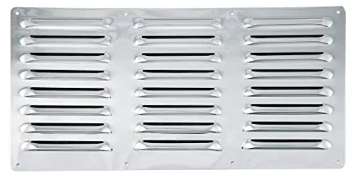 Edelstahl Lüftungsgitter Blech Kiemenblech Belüftung 360x185mm Stegblech