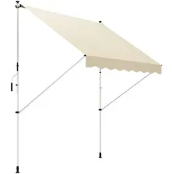 Outsunny Gelenkarmmarkise 300x150cm - Hochwertige Klemmmarkise für Balkon, mit witterungsbeständigem Polyestergewebe und flexibler Höhenverstellung von 1,7 bis 2,8 m für optimalen Sonnenschutz.