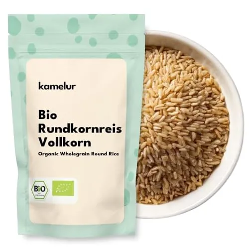 Kamelur Bio Rundkornreis Vollkorn (1kg) – Rundkorn Reis BIO & ungeschält ohne Zusätze