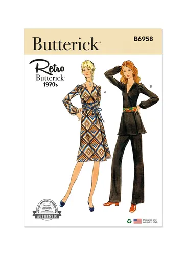 Schnittmuster Kleid Butterick B6958 Y5 18-26 (Gr. 44-52) Deutsche Anleitung