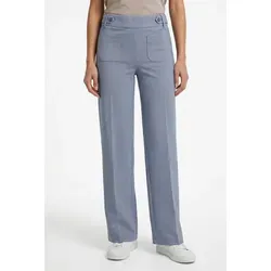 STREET ONE Wide Leg Hose mit Knopf-Details in Blau 46 von Street One