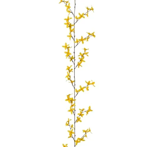 creativ home Künstliche Forsythien-Girlande 160cm GELB. Frühlingsgirlande Osterdeko Frühlingsdeko Blumen Girlande, 3020221-00