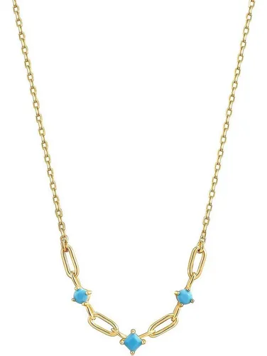 Ania Haie Kette mit Anhänger Into the Blue - Modische Damen Halskette aus 925 Sterling Silber, verstellbar von 38 bis 43 cm, perfekt für jeden Anlass.