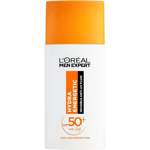 L'Oréal Paris Men Expert Hydra Energetic SPF50+ - Make-up für Männer mit Lichtschutzfaktor 50+, bietet intensive Feuchtigkeit und schützt die Haut vor UV-Strahlen.