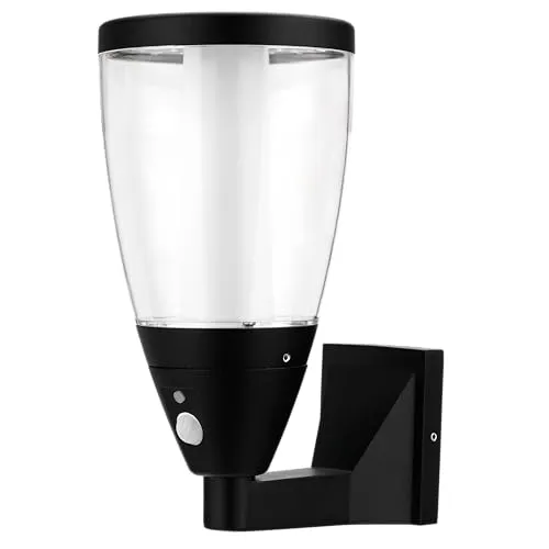 REV LUMUS 160 Solar Wandleuchte, Außenleuchte mit Bewegungsmelder, LED Strahler außen, 200lm, 3000K, 2W, IP65, schwarz