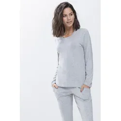 Mey Pyjamaoberteil Damen Serie Sleepy & Easy Uni (1-tlg) grau M (40)
