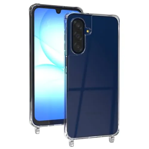 EAZY CASE Hülle für Handyketten mit Ösen für Galaxy A18 Transparent | Slim Hülle zum Umhängen, stoßfeste Schutzhülle kompatibel mit Band, Qi-Standard kompatibel Case, Befestigungsösen, Handyhülle