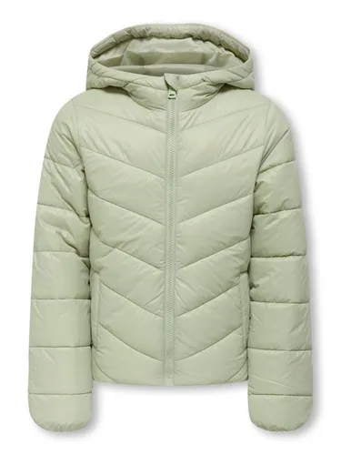 KIDS ONLY KOGKAJSA LIGHTWEIGHT QUILT HOOD JKT OTW - Funktionsjacke für Mädchen in Beige, wärmend und pflegeleicht, ideal für Freizeitaktivitäten wie Zoo- oder Kinobesuche.