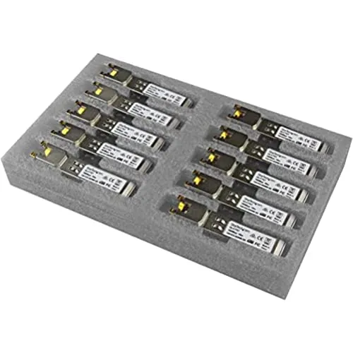 StarTech.com Gigabit RJ45 Kupfer SFP Transceiver Modul - 10er Pack, Cisco GLC-T kompatibel - Netzwerk-Switches mit 100% Kompatibilität zu Cisco GLC-T, kostengünstige Alternative zu Glasfaserkabeln und lebenslange Garantie für höchste Zuverlässigkeit.