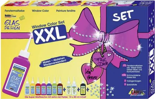 Window Color Glas Design Set XXL