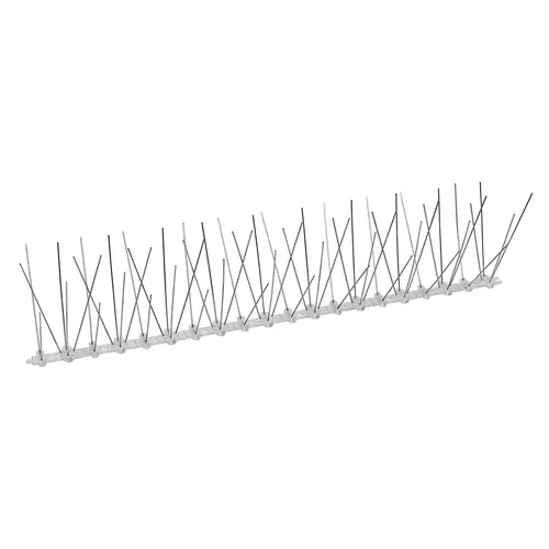 Taubenabwehr Spikes 5-reihig aus Kunststoff 500 mm - Effektive Vogelabwehr mit robusten Spikes, ideal für die Installation auf Dächern und Fensterbänken, um Tauben fernzuhalten.
