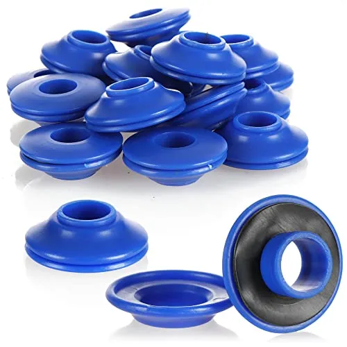 COM-FOUR® 20x Ösen für Planen - Set Kunststoffösen für Stoffe, Abdeckplanen, Zelte und Sonnensegel - selbstdichtende Planenösen - 10mm (blau)