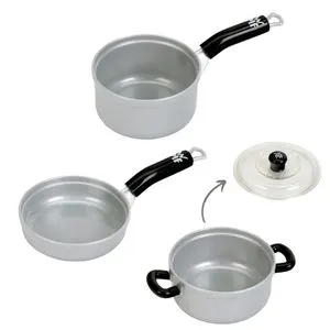 Theo-Klein Kinderküchen-Zubehör 9435, WMF Pfannen- und Topfset , 3-teilig