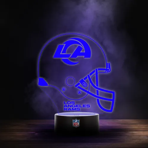 Los Angeles Rams NFL Multi Color LED Leuchtaufsteller in Helmform