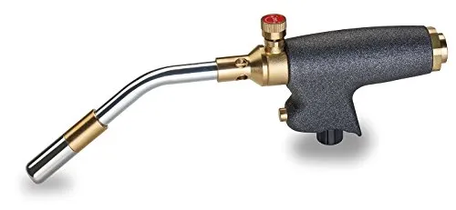 Kemper 1062E Professionelle Lötkolben mit Aluminium Korpus und Flame Turbo M, mit europäischen Sockel 7/40,6 cm