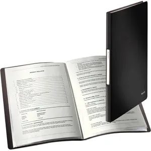 Leitz Sichtbuch 4565-10-95, Solid, aus PP, A4, mit 40 Hüllen, schwarz