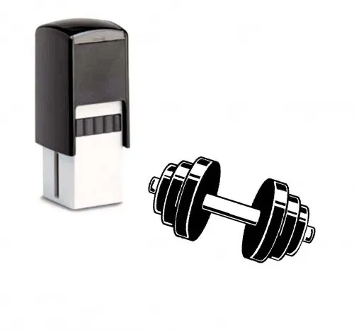 Bonuskartenstempel Stempel Motiv Hantel für GYM Rabattkarten Treuekarten 10x10mm