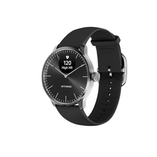 Withings ScanWatch Light – Hybrid Smartwatch, 24/7 Herzüberwachung, Aktivitätstracking, Zyklusverfolgung, Schlafüberwachung, Connected GPS, 30 Tage Akkulaufzeit, Android & Apple kompatibel