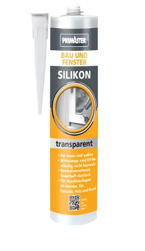 Primaster Bau und Fenster Silikon transparent 310 ml Bausilikon