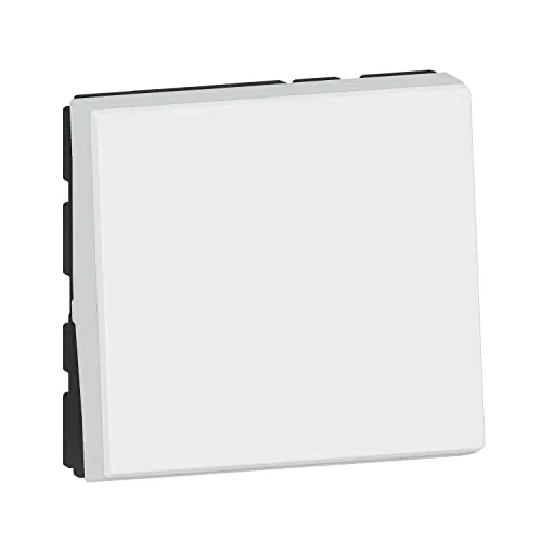 LEGRAND Beleuchteter Ein-/Ausschalter, Mosaik-Easy-Led, Kontrollleuchte wird bereits Pin geliefert, Schnellanschluss ohne Werkzeug, weiße glänzende Oberfläche