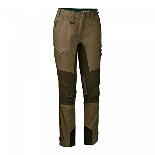 Deerhunter Lady Roja Hose Fallen Leaf - Bequeme Damenhose mit elastischem Bund und praktischen Taschen, ideal für Outdoor-Aktivitäten. Robustes Material sorgt für Langlebigkeit und Flexibilität.
