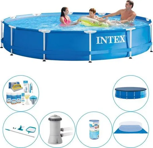 Intex Rundes Metallrahmen Schwimmbad 366x76 cm