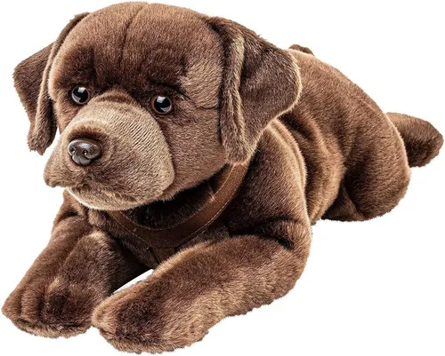 Uni-Toys Kuscheltier Labrador dunkelbraun liegend 70 cm