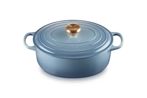 Le Creuset Signature Gusseisen-Bräter, Ø 29 cm - Ovaler Gusseisen-Bräter für alle Herdarten, einschließlich Induktion. Ideal zum Garen und Servieren, mit gleichmäßiger Wärmeverteilung und großen Griffen für sicheren Halt.