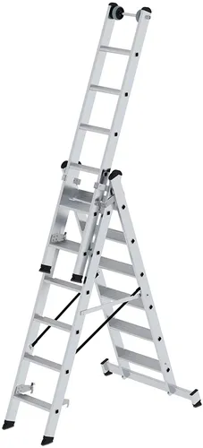 MUNK Mehrzweckleiter 33318, 3-teilig mit Wandlaufrollen von MUNK Günzburger