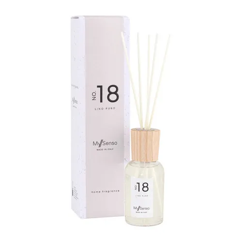 Diffuser Premium 100 ml N°18 Lino Puro von My Senso - Genießen Sie den luxuriösen Raumduft mit einem stilvollen Diffuser. Inklusive 5 Faserstäbchen für eine gleichmäßige Verteilung des Duftes. Ideal für ein harmonisches Wohnambiente.