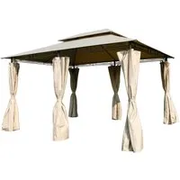 XXL Metall Pavillon Doppeldach 3x4 m