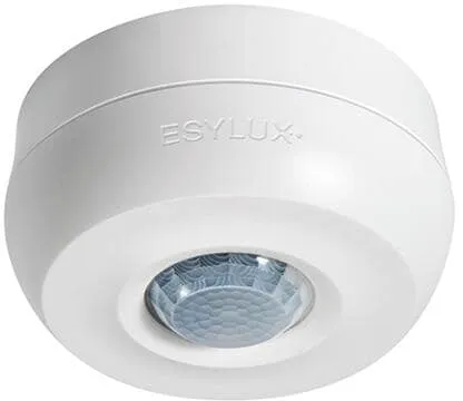 ESYLUX EB10430497 Aufputz Decken-Bewegungsmelder 360° - Bewegungsmelder mit 360° Erfassungsbereich, ideal für die automatische Steuerung von Licht und Energieeinsparung in Innenräumen.