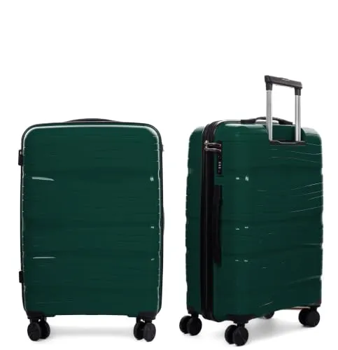RGL – Reisekoffer – Trolley – Robuster Hartschalenkoffer aus Polypropylen, wasserabweisend und stoßfest für Jede Reise – Modell PP3 XXL flaschengrün