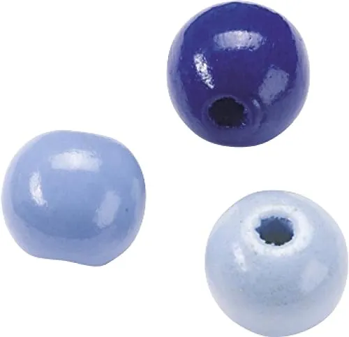 KNORR prandell Holzperle 12mm blau Mix 30er