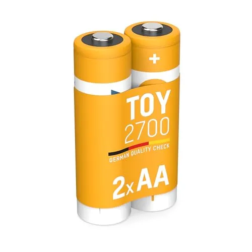 ANSMANN 2 Pack Mignon AA 2650mAh - Wiederaufladbare Ni-MH Batterien, ideal für Kinderspielzeug und Spielkonsolen, langlebig und bis zu 1500 Ladezyklen
