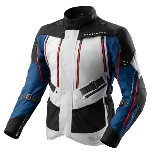 REBELHORN Hardy 3.0 Motorradjacke Herren | Textil | Ellbogen, Schulter und Rückenprotektor Stufe 2 | HydraShield PRO In&Out Membran | Belüftungspaneele | Isolierweste