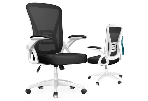 Gywowken Bürostuhl mit atmungsaktiver Netzbespannung – ergonomisch und höhenverstellbar - Ergonomischer Bürostuhl mit klappbaren Armlehnen und atmungsaktiver Netzbespannung. Ideal für langes Sitzen und maximale Bewegungsfreiheit. SGS-zertifiziert für Sicherheit und Stabilität.