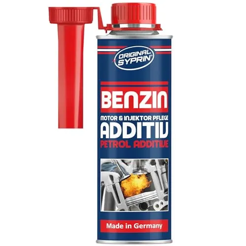 SYPRIN Benzin Additiv 250ml - Benzinzusatz für bessere Motorenleistung und Abgaswerte - Zusatz gegen Verkorkungen an Ventilen und Einspritzdüsen