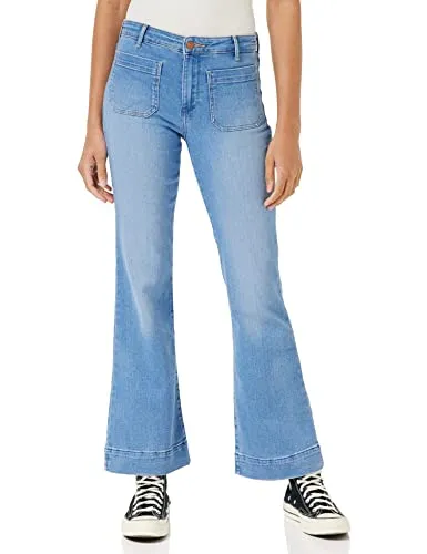 Wrangler Hazel Damen-Jeanshosen - Nachhaltige Damen-Jeanshose aus 80% BCI Baumwolle und 9% recyceltem Polyester, ideal für umweltbewusste Modebewusste.
