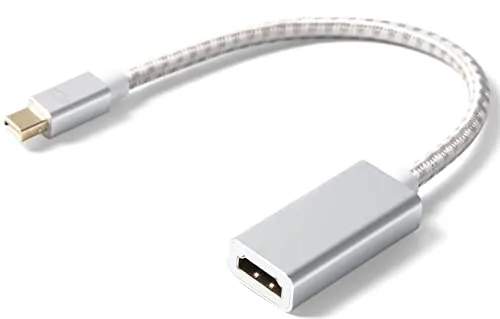 zimaboard Mini DisplayPort-Stecker auf HDMI-Buchse, 4K 60 Hz, Thunderbolt-auf-HDMI-Adapter, kompatibel, MacBook Pro, Microsoft Surface Series und jedem Anderen MiniDP-Anschluss Weiß