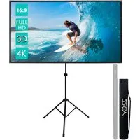 CCLIFE Klappbare Faltrahmenleinwand 80 cm - Beamer-Leinwände mit 80 cm Projektionsfläche, ideal für mobile Präsentationen und einfach aufzubauen.