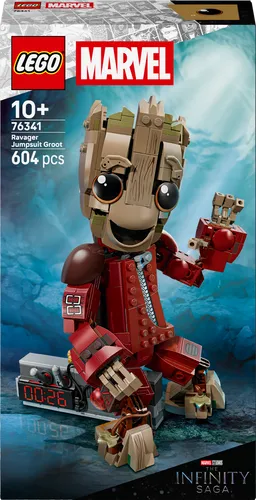 LEGO 76341 - Marvel Groot im Ravager-Outfit - Entdecke die bewegliche LEGO Figur Groot im Ravager-Outfit (76341) aus Marvel! Ideal für kreative Rollenspiele und zum Ausstellen. Enthält 604 Teile und die LEGO Builder App für einfaches Bauen.