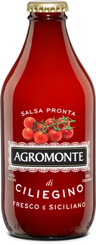 Salsa Pronta Di Pomodoro Cherry-Tomate Rot IN Sizilien Agromonte Flasche 330 Gr