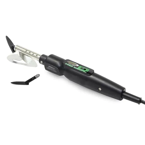 JAMARA 172131 - Folienbügeleisen Pro Decal, Teflonbeschichtete Gleitsohlen für schwer zugängliche Stellen und Zierstreifen, 2 Temperaturstufen bis 318°C