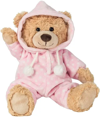 Teddy Hermann® Kuscheltier Schlafanzugbär rosa 30 cm - Kuscheltiere: Weicher Schlafanzugbär in rosa, ideal ab Geburt und waschbar bei 30°C – der perfekte Begleiter für süße Träume.