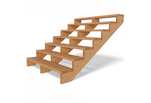 Gartenwelt Riegelsberger Außentreppe Terrassentreppe aus Lärche Treppe Stufen Wangentreppe Breite